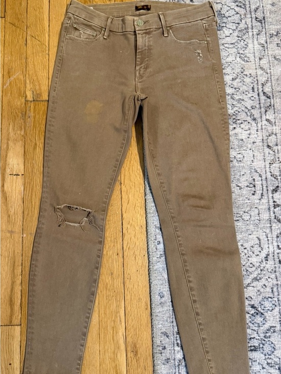 MOTHER Denim - MOTHER Tan High-Rise Stretch Jeans